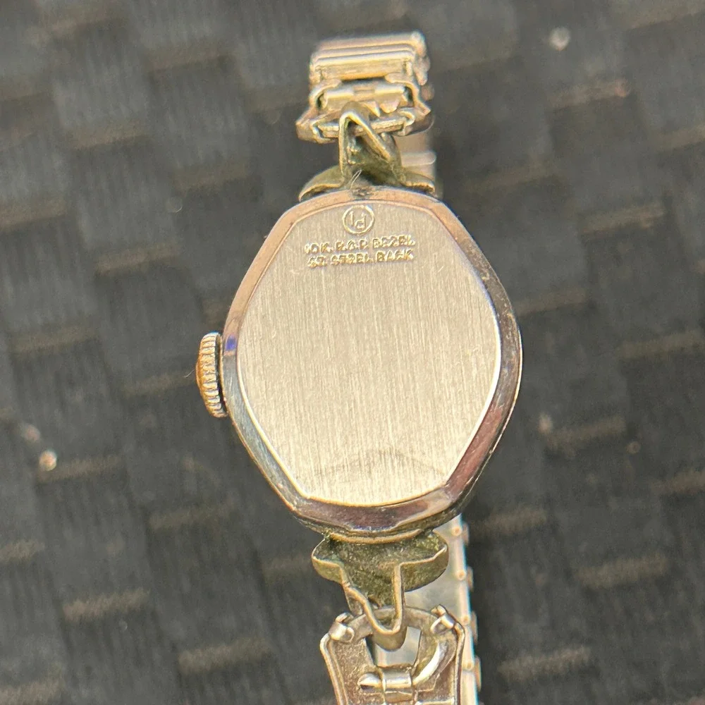 Vintage Elgin Swiss Watch Womens 10K RGP Bezel Oval‎ Face Expansion Band Tested